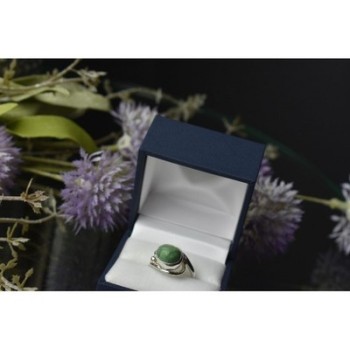 925 Sterling Silver Green Turquoise Ring Size 7.5 Mexico