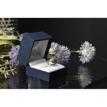 925 Sterling Silver Green Turquoise Ring Size 7.5 Mexico