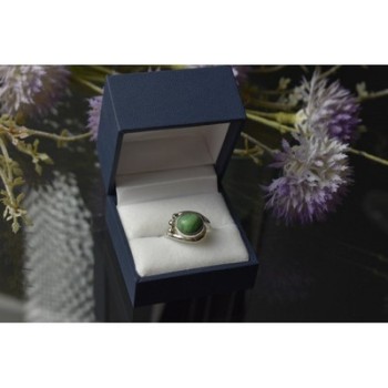 925 Sterling Silver Green Turquoise Ring Size 7.5 Mexico