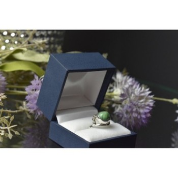 925 Sterling Silver Green Turquoise Ring Size 7.5 Mexico