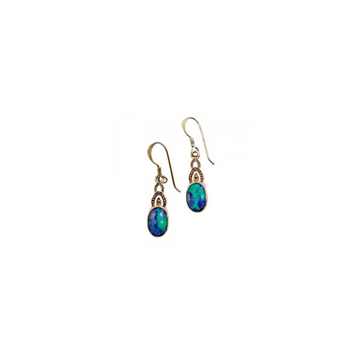 925 Sterling Silver Multicolor Jasper Earrings