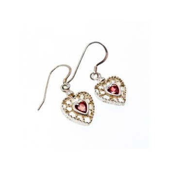 925 Sterling Silver Garnet 