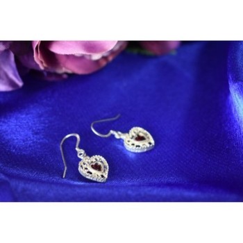 925 Sterling Silver Garnet 