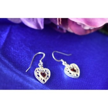 925 Sterling Silver Garnet 