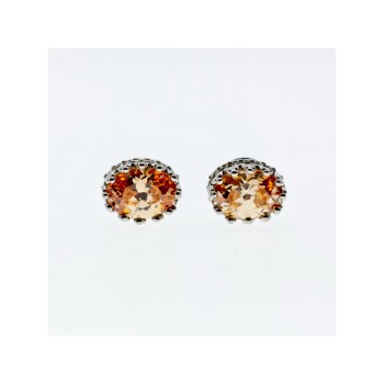 925 Sterling Silver Citrine Stud Earrings
