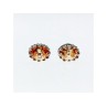925 Sterling Silver Citrine Stud Earrings