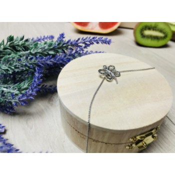 925 Sterling Silver Spinel Butterfly Chain With Pendant