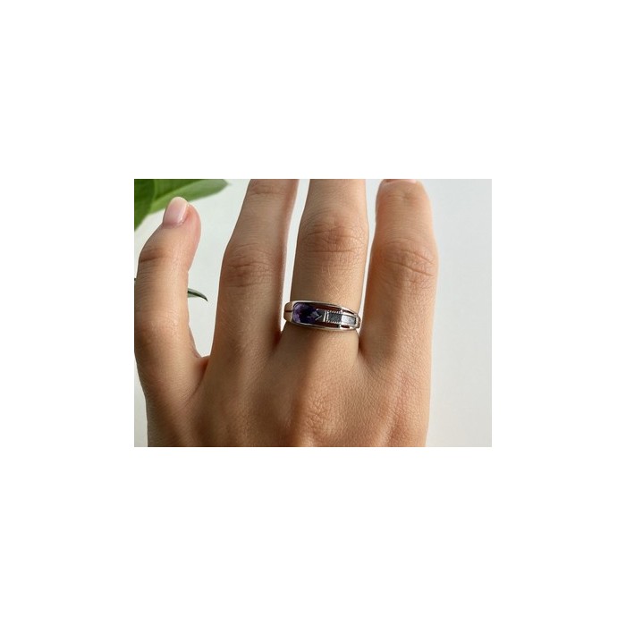 925 Sterling Silver Tourmaline Ring Size 8