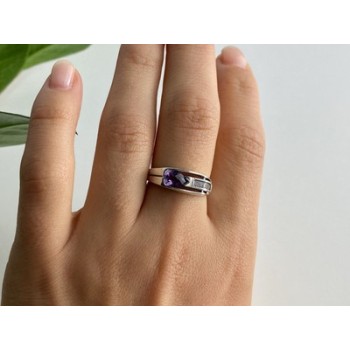 925 Sterling Silver Tourmaline Ring Size 8