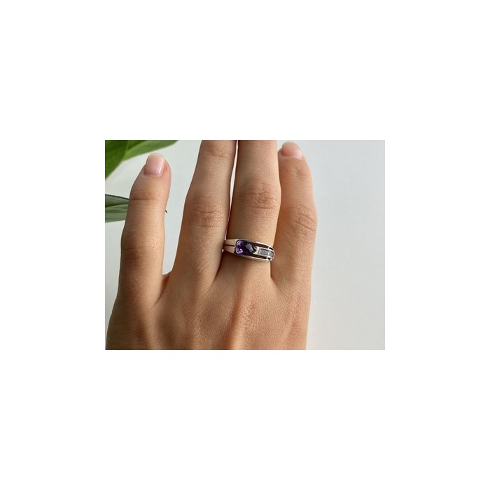 925 Sterling Silver Tourmaline Ring Size 8