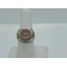 925 Sterling Silver Rose Quartz & Beryl Ring Size 8