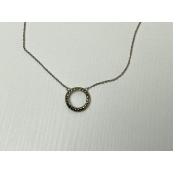 925 Sterling Silver Marcasites Pendant Necklace