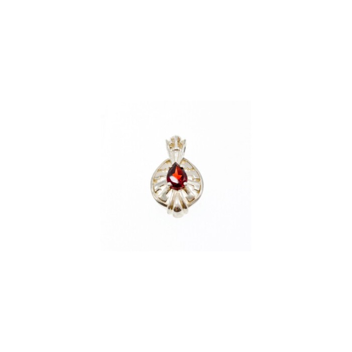 925 Sterling Silver Garnet Pendant