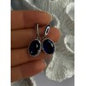 Elegant 925 Sterling Silver Sapphire Earrings Length 1.20 Inch