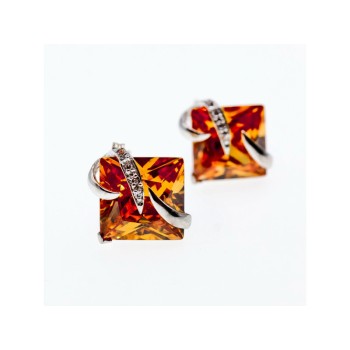 925 Sterling Silver CZ Stud Earrings