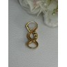 925 Sterling Silver Gold Plated CZ Pendant Length 1.20 Inch