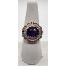 925 Sterling Silver Amethyst Ring Size 7.5