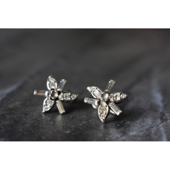 925 Sterling Silver White CZ Earrings