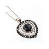 925 STERLING SILVER BLACK SPINEL & GOSHENITE 