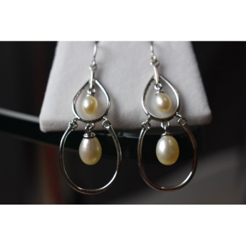 925 STERLING SILVER PEARLS EARRINGS