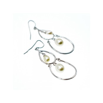 925 STERLING SILVER PEARLS EARRINGS