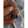 925 Sterling Silver Blue Moonstone Earrings Length 1.30 Inch