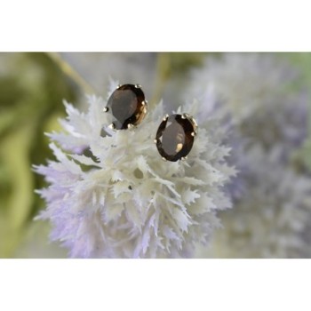 925 Sterling Silver Hessonite Stud Earrings