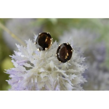 925 Sterling Silver Hessonite Stud Earrings