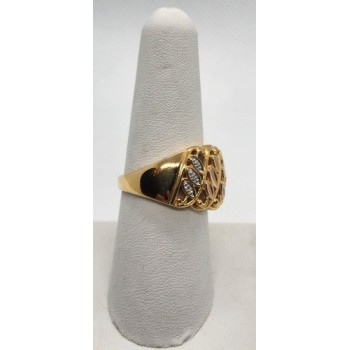 925 Sterling Silver Diamonds Ring Size 7.5