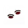 925 Sterling Silver Red Jasper Stud Earrings