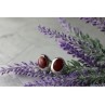 925 Sterling Silver Red Jasper Stud Earrings