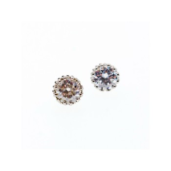 925 Sterling Silver CZ Stud Earrings