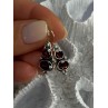 925 Sterling Silver Garnet Earrings Length 1.15 Inch