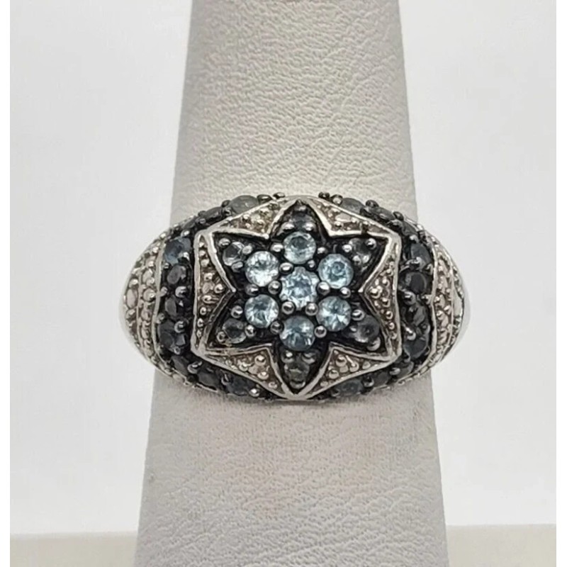 925 Sterling Silver Spinel Ring Size 6.5