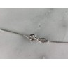 925 Sterling Silver White Topaz Chain With Cross Italy