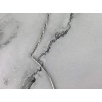 925 Sterling Silver White Topaz Chain With Cross Italy