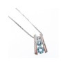 925 Sterling Silver Blue Spinel Chain With Pendant