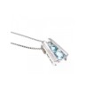 925 Sterling Silver Blue Spinel Chain With Pendant