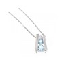 925 Sterling Silver Blue Spinel Chain With Pendant