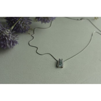 925 Sterling Silver Blue Spinel Chain With Pendant