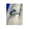 925 Sterling Silver Blue Sapphires Ring Size 8