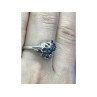 925 Sterling Silver Blue Sapphires Ring Size 8