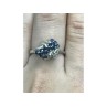 925 Sterling Silver Blue Sapphires Ring Size 8
