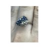 925 Sterling Silver Blue Sapphires Ring Size 8