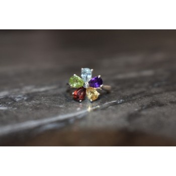 925 Sterling Silver Multi Gemstones 