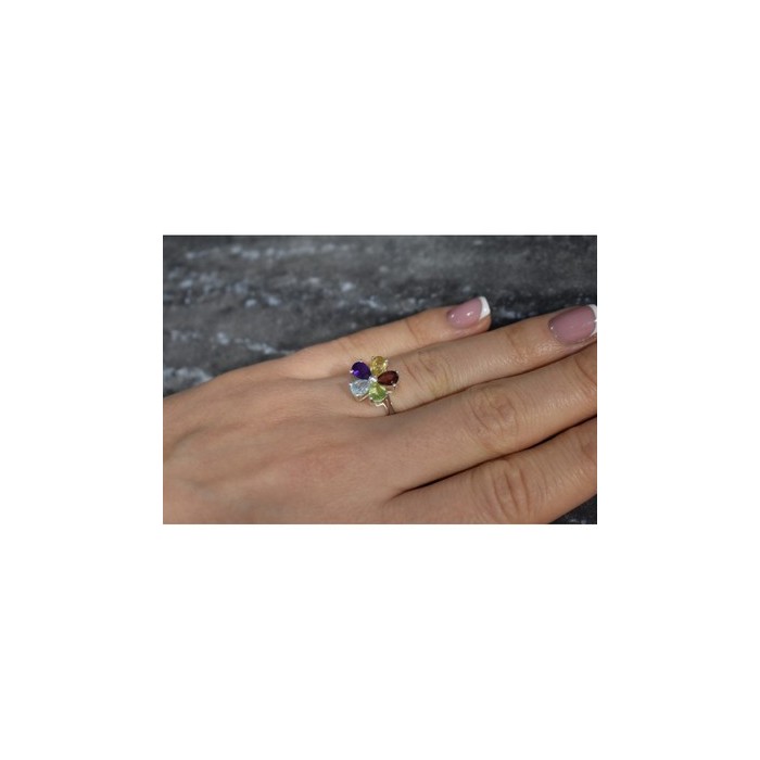 925 Sterling Silver Multi Gemstones 