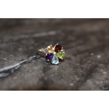 925 Sterling Silver Multi Gemstones 