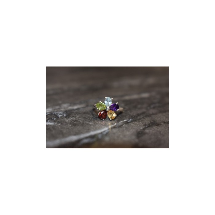 925 Sterling Silver Multi Gemstones 