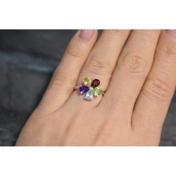 925 Sterling Silver Multi Gemstones 