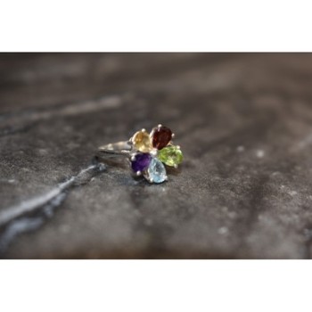 925 Sterling Silver Multi Gemstones 